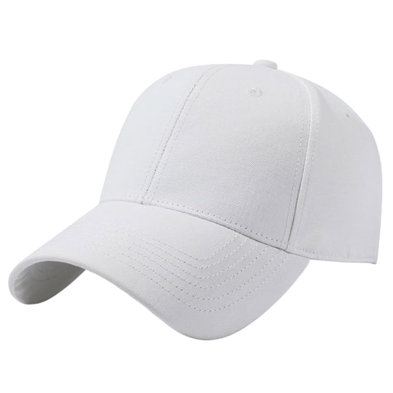 Oversize Baseball Cap,Big Head Adjustable Hat,Casual Dad Cap,Loose Oversize Baseball Cap Adjustable Back Closure Comfortable Large Head Fit Solid Color Minimalist Peaked Hat for Casual Outfit,White