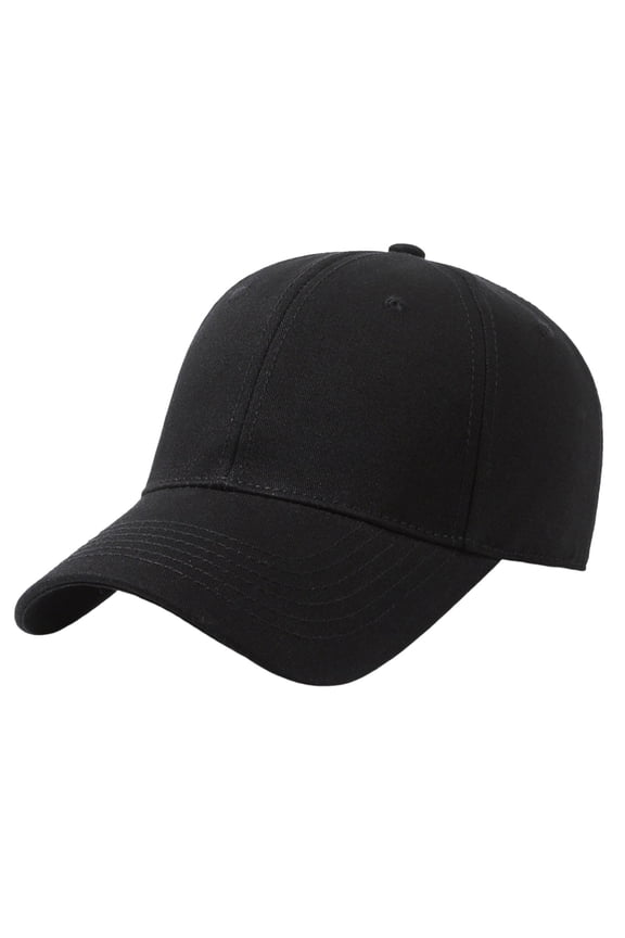 Oversize Baseball Cap,Big Head Adjustable Hat,Casual Dad Cap,Loose Oversize Baseball Cap Adjustable Back Closure Comfortable Large Head Fit Solid Color Minimalist Peaked Hat for Casual Outfit,Black