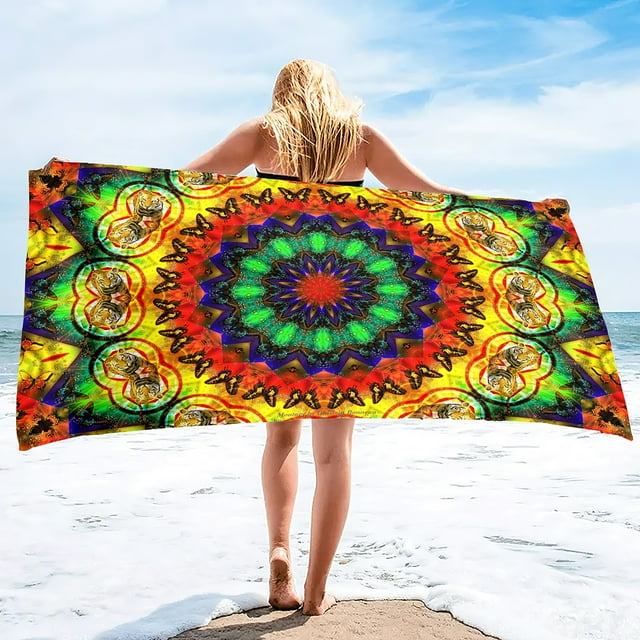 Oversize Beach Towel Clearance Towels Extra Large Boho Mandala Cool