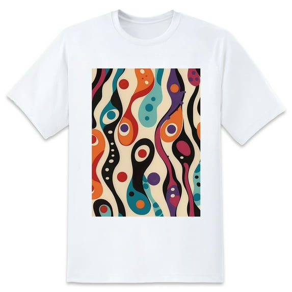 Oversize Blouse For WomenAbstract Loose Fit Summer Casual Tees -XL