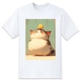 thumbnail image 1 of Oversize Blouse For WomenCat Loose Fit Summer Casual Tees -XL, 1 of 5