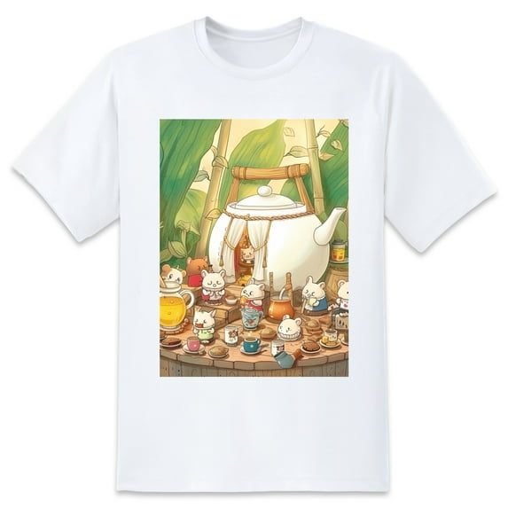 Oversize Blouse For WomenTeapot Loose Fit Summer Casual Tees -XL