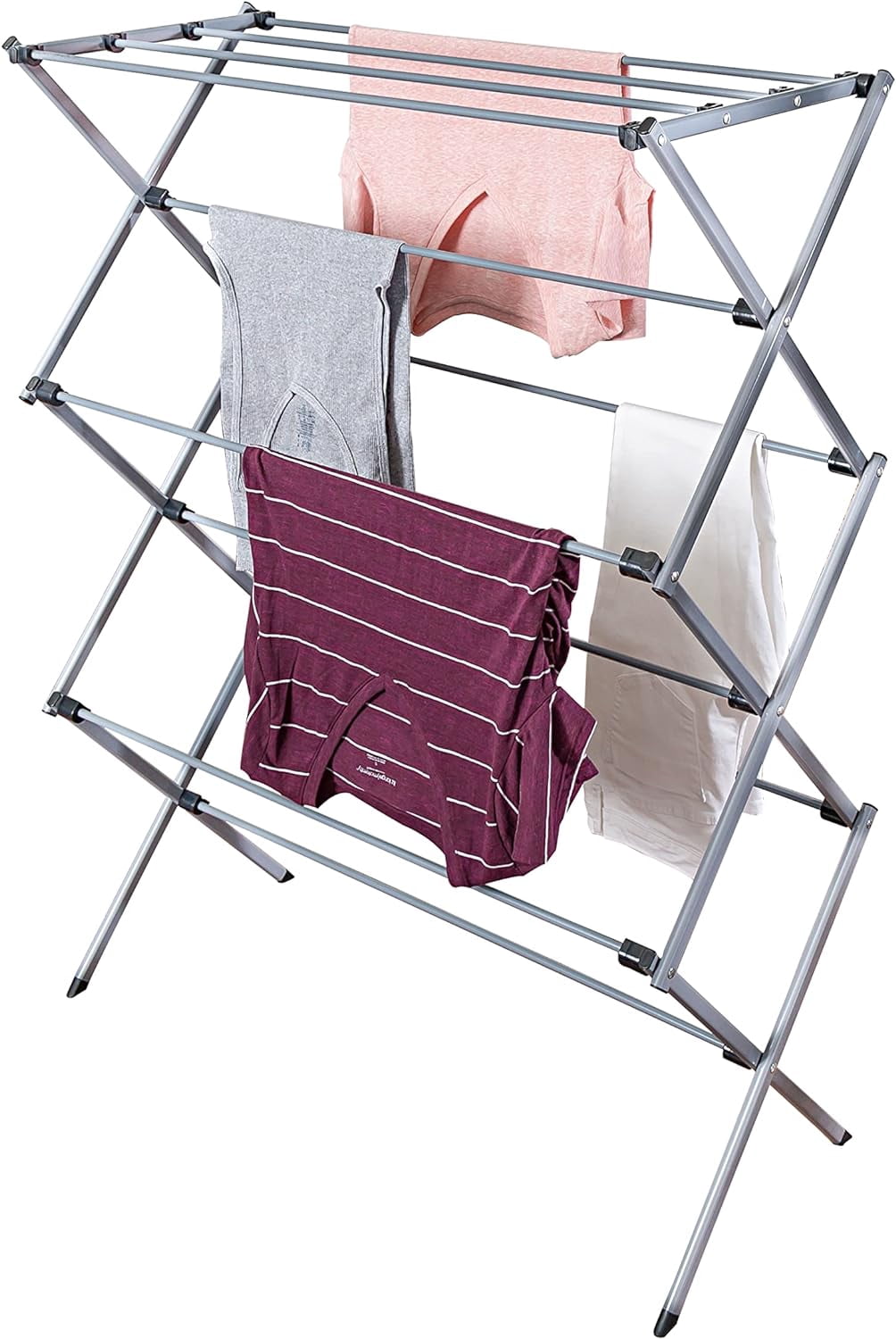 Collapsable Cloth Rack Oversize Collapsible Clothes Drying Rack Silver, 50 lbs - Walmart.com