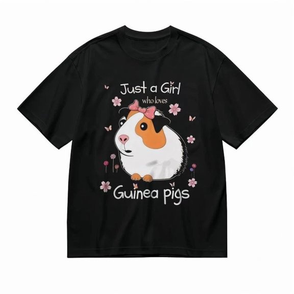 Oversize Comfy Guinea Pig Graphic Tee Unisex S-5XL Hot Trending Shirt, Vintage Birthday Gift