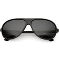 thumbnail image 1 of Oversize Flat Top Aviator Sunglasses Polarized Lens 61mm (Matte Black / Smoke Polarized), 1 of 4