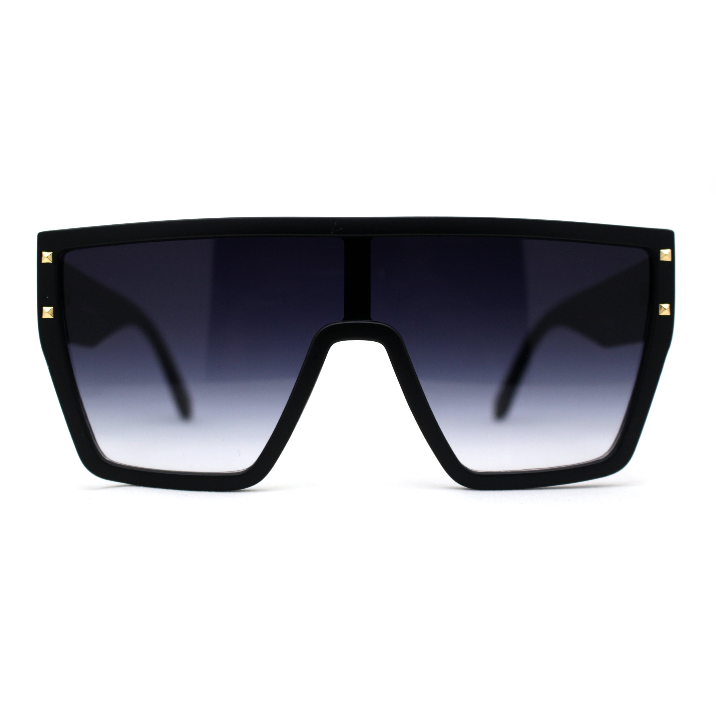 Oversized Square Sunglasses UV400 Protection Flat Top Fashion Shield Futuristic Square Flat Top Shield Sunglasses - Light Blue  main image 3