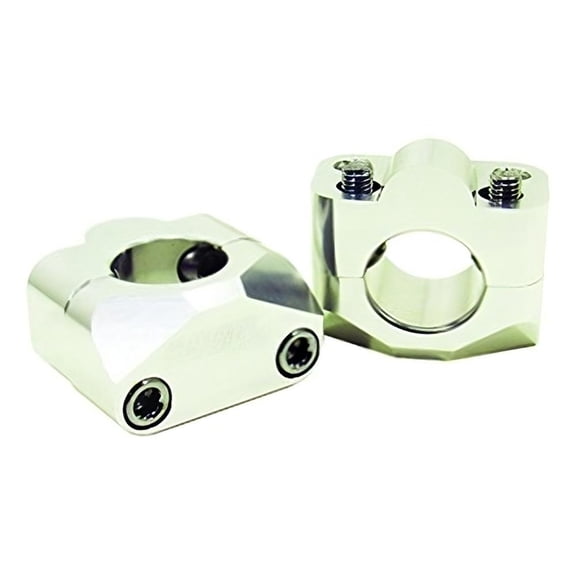 Oversize Handlebar Mount Riser Clamp Compatible with Outlaw Racing 12036 OR-12036 Converts 7/8 to 1-1/8 CNC Billet Aluminum Silver Universal Motorcycle ATV Motocross