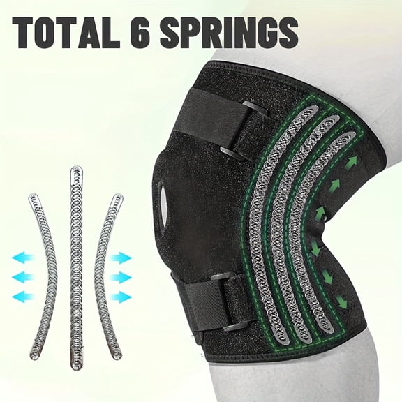 Oversize Hinged Knee Brace- Adjustable Straps, Breathable Popliteal Fossa And Circular Support-Side Springs Support from Daily Life to Strong Fixation, for Running, Basketball, Cycling And Gym