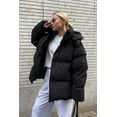 thumbnail image 1 of Oversize Hooded Zipper Coats (XL, Black), 1 of 13