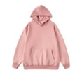 thumbnail image 1 of Oversize Hoodie for Men Plus Size Couples Sweat Fleece Basic Solid Hooded Sweatshirt Ultra Soft Pullover with Pocket, 1 of 3