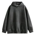 thumbnail image 1 of Oversize Hoodie for Women Unisex Solid Long Sleeve Loose Fit Casual Loose Fit Hooded Sweatshirts, 1 of 3