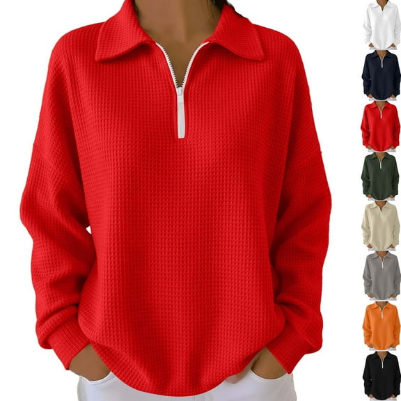 Oversize Hoodie for Womens Zip Up Fashion Casual Loose Long-sleeved Color Hooded Sweater With Pockets