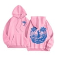 thumbnail image 1 of Oversize Hoodies for Women Trendy Letter Graphic Hooded Long Sleeved Drawstring With Pockets Lightweight Sweatshirts Pink, 1 of 7