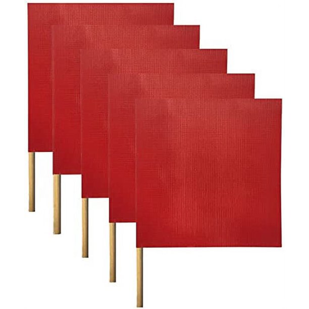 Oversize Load Flags (5 Pack) Red Warning Signs for Trucks and Cars