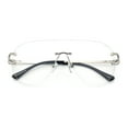 thumbnail image 1 of Oversize Luxury Hip Hop Gangster Swagger Rimless Racer Shield Eyeglasses [Silver], 1 of 7