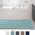 thumbnail image 1 of PrimeBeau Chenille Thick Soft Absorbent Non-Skid Bath Rug, 58x20 inch, Duck Egg Blue, 1 of 8