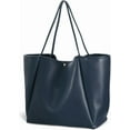 thumbnail image 1 of Oversize Pu Leather Tote Women Weekender Bag Shopper Handbag Travel Purse, 1 of 13