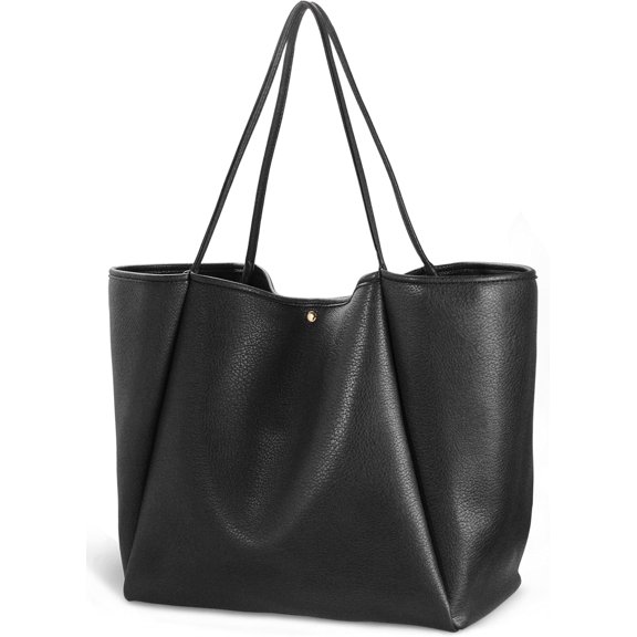 Oversize Pu Leather Tote Women Weekender Bag Shopper Handbag Travel Purse