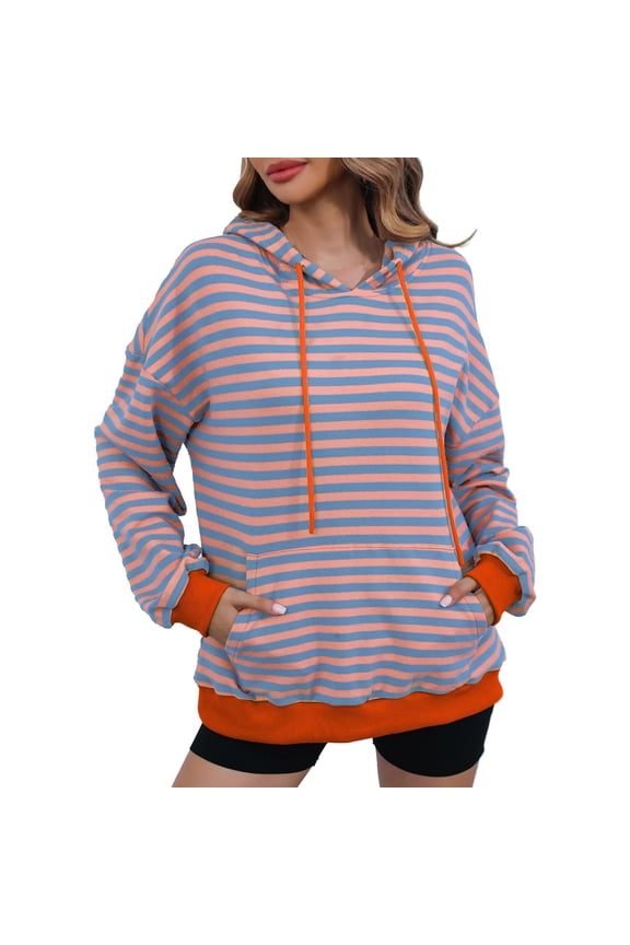 Oversize Pullover Hoodies for Women Trendy Fashion Casual Print Round Neck Loose Long Sleeve Textured Hoodies Sweatshirt