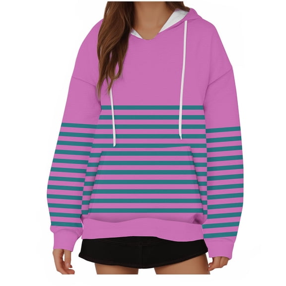 Oversize Pullover Hoodies for Women Trendy Fashion Loose Fitting Solid Color Long Sleeved Hoodie Sports Top