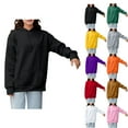 thumbnail image 1 of Oversize Pullover Hoodies for Women Trendy Fashion Solid Color Long Sleeved Hooded Sweatshirt, 1 of 8