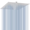 thumbnail image 1 of Oversize Rain Shower Head - High Flow Square Rainfall Showerhead Waterfall Full Body Coverage Universal Ceiling Or Wall Mount (16 Inch  Brushed Nickel), 1 of 7