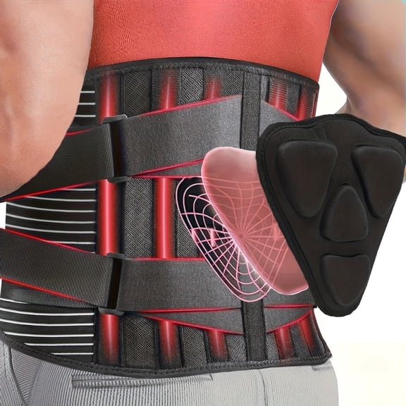 Oversize S-5XLBack Brace Support Belt-Lumbar Support Back Brace for Back Pain, Sciatica, Scoliosis, Herniated Disc Adjustable Support Straps-Lower Back Brace with Removable Lumbar Pad for Men & Women