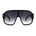 thumbnail image 1 of Oversize Shield Large Racer 80s Funk Sunglasses Black Smoke, 1 of 4