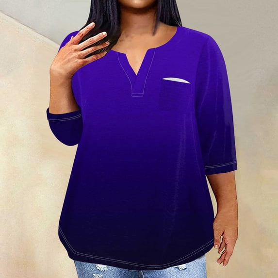 Oversize Shirt For Women 2024 Summer Tops Sexy V-Neck Blouse Casual Loose Long Sleeve Blouse Gift for Women Save to 65% Off!