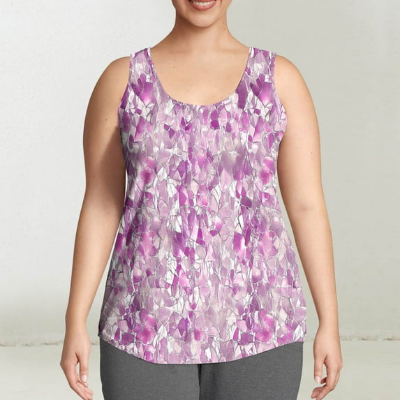 Oversize Summer Tank Tops for Women Lightweight Quick Dry Plus Size Women Tank Top with Spaghetti Straps Crew Neck Sleeveless Tops Summer Vacation Beach Fashion L-5XL