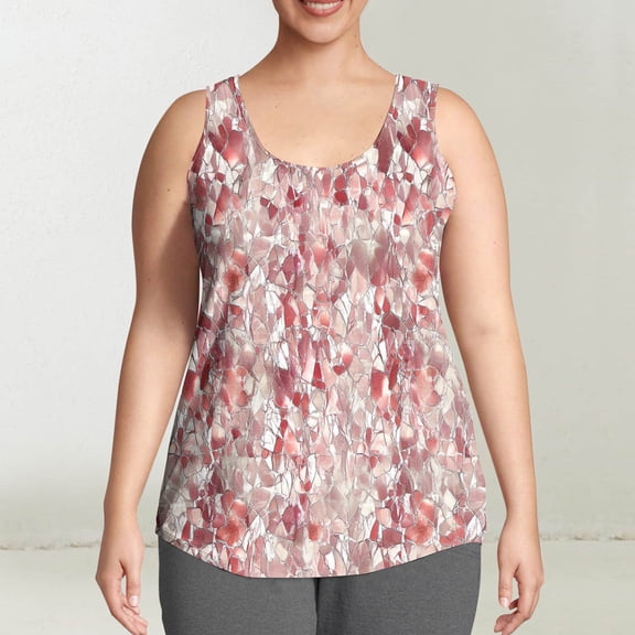 Oversize Summer Tank Tops for Women Lightweight Quick Dry Plus Size Women Tank Top with Spaghetti Straps Crew Neck Sleeveless Tops Summer Vacation Beach Fashion L-5XL