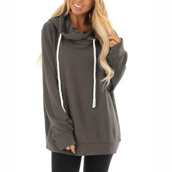 Oversize Sweatshirts for Women Solid Womens Hoodies with Long Sleeves Crew Neck Sweatshirts Gym Workout Athleisure Streetwear Casual Daily Essentials Plus Size