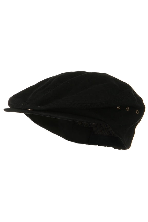 Oversize Washed Canvas Ivy Cap - Black XL-3XL