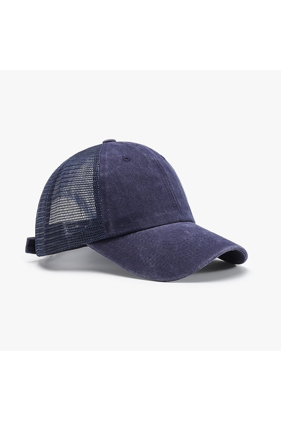 Oversize Washed Trucker Cap,Adjustable Mesh Trucker Hats,Soft Crown Running Hat for Big Heads