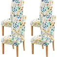 thumbnail image 1 of Oversize White Chair Covers for Dining Room Set of 4,Large Stretch Spandex Parsons Chair Slipcovers,Removable Washable Kitchen Chair Seat Cover Protector for Home Party Ceremony Dinner, 1 of 6