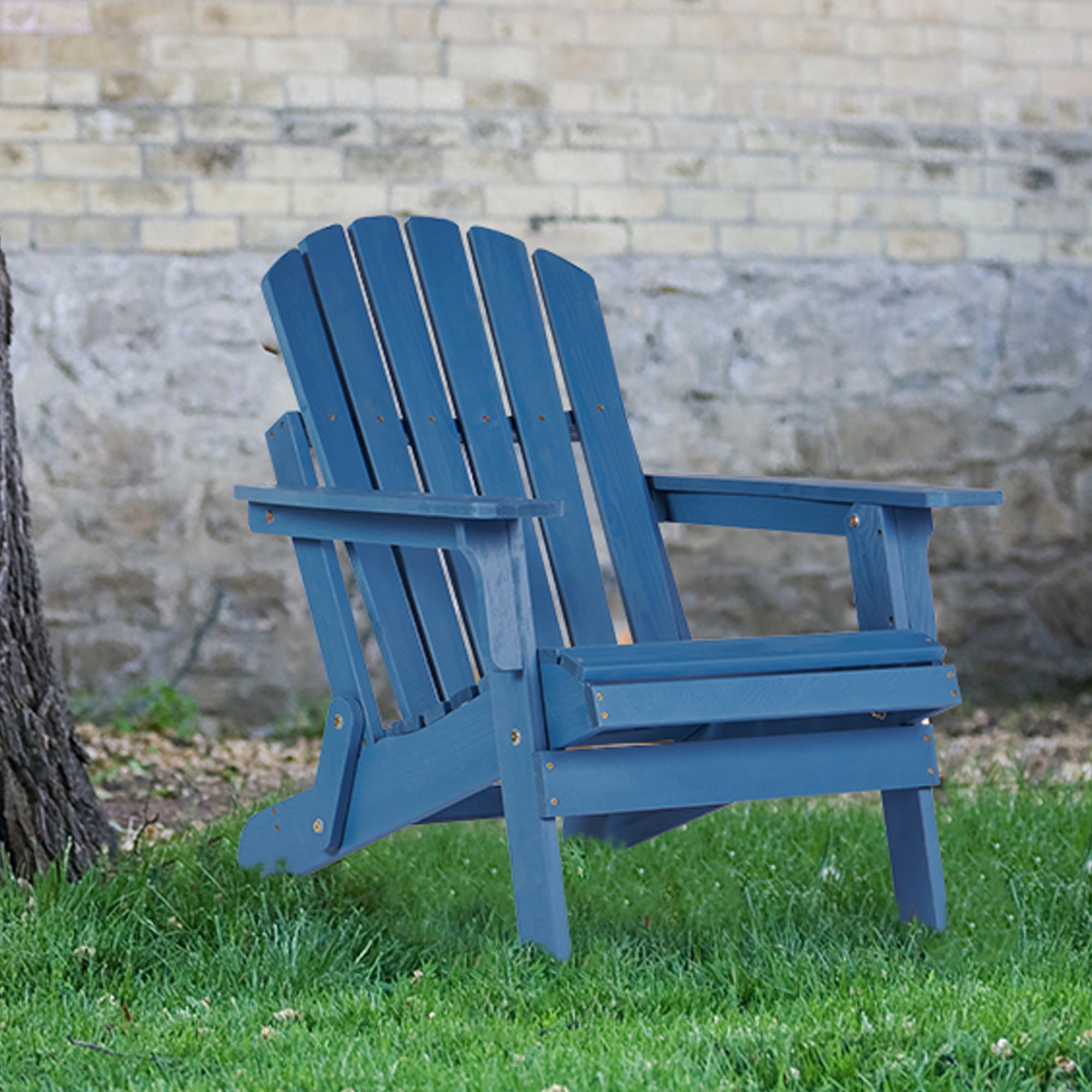 Chairs Set Of 4 SoliWood Folding Adirondack Chair - Solid Hemlock Wood ...