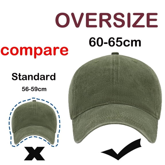Oversize XXL Baseball Hats for Men and Women, Large Hats for Big Head Washed Green
