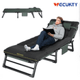Oversized 33.5in Portable Outdoor Camp Cots, 3 in 1 Adjustable 4