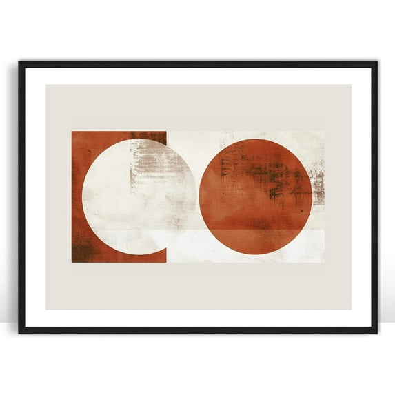 Oversized Abstract Wall Art Prints Large Neutral Terracotta Brown Poster for Bedroom or Living Room Minimalist Decor Unframed Size 24x36 / 60x90 cm