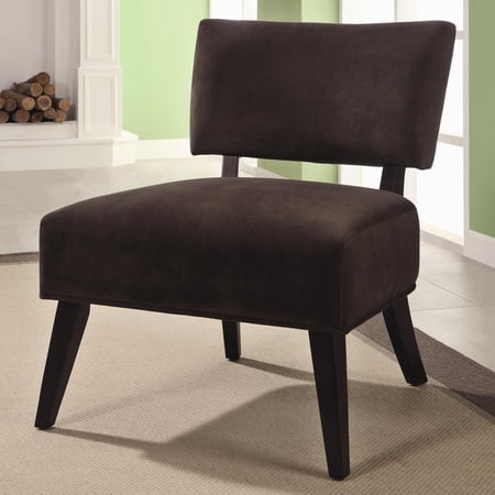 Coaster Furniture 460507 Accent Chair With Brown Microfiber Upholstery