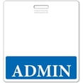 thumbnail image 1 of Oversized Admin Badge Buddy - Horizontal Extra Large Badge Buddies for Administrative Staff - 3 3/8 X 4 1/8 Role Identification I'd Card Backer - USA Printed by Specialist ID (Blue), 1 of 8