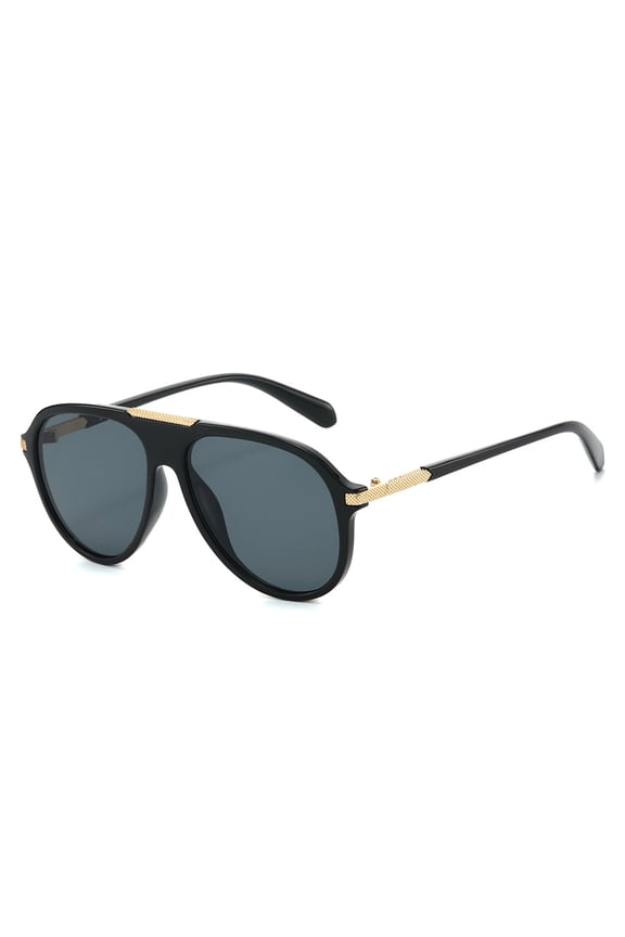 Oversized Aviator Sunglasses UV400 Protection Unisex Plastic Metal Frame Shades