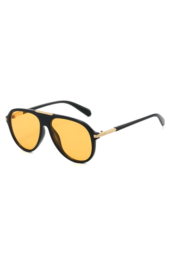 Oversized Aviator Sunglasses UV400 Protection Unisex Plastic Metal Frame Shades