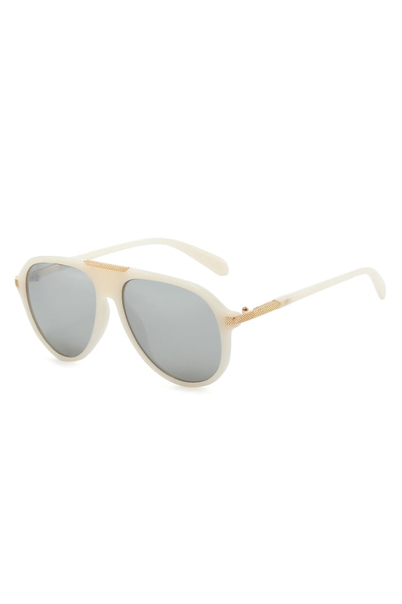 Oversized Aviator Sunglasses UV400 Protection Unisex Plastic Metal Frame Shades