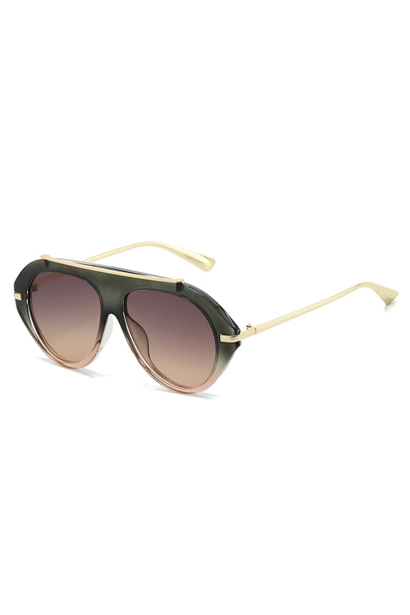 Oversized Aviator Sunglasses UV400 Protection Unisex Plastic Metal Frame Shades