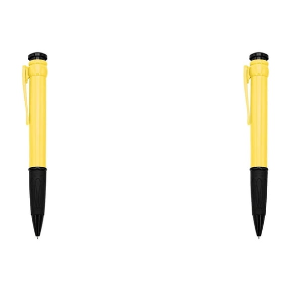 Oversized Ballpoint Pen Yellow — Extra Large Writing Instrument with Jumbo Ink Capacity, Smooth 1.0mm Medium Point, Retractable Design for Daily Desktop Use