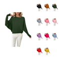 thumbnail image 1 of Oversized Batwing Sleeve Pullover Knit Sweater Crew Neck Long Sleeve Soft Casual Loose Fit Comfortable Fall Winter Fashion, 1 of 4