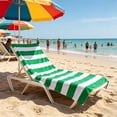 thumbnail image 1 of Oversized Beach Towel 30x59 Inch Sand Free Quick Dry Microfiber Striped Cabana Towel for Beach Pool and Summer Vacation, 1 of 7