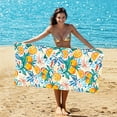 thumbnail image 1 of Oversized Beach Towel 55x27 Inch, Super Absorbent Microfiber Blanket, Sand-Free Thick Beach Towel, Tropical Palm Leaf Print Pool Towel for Pool, Bath, 1 of 9
