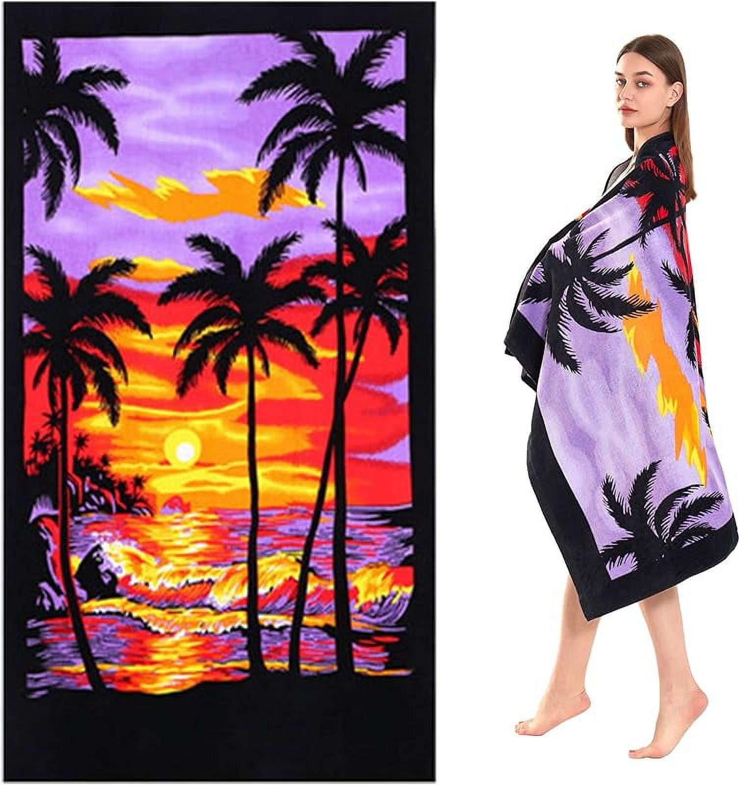 Oversized Beach Towel Cotton, Extra Large 40"X70" Thick Pool Towel High Absorbent, XL Soft Plush Beach Towels for Adults Mens Women